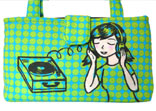 Hey DJ purse handmade by Liz Wong
